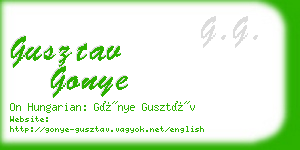 gusztav gonye business card